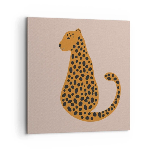 Quadro em tela - A estampa de leopardo está na moda - 60x60 cm