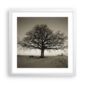 Pôster em moldura branca - Daqui para a eternidade - 40x40 cm