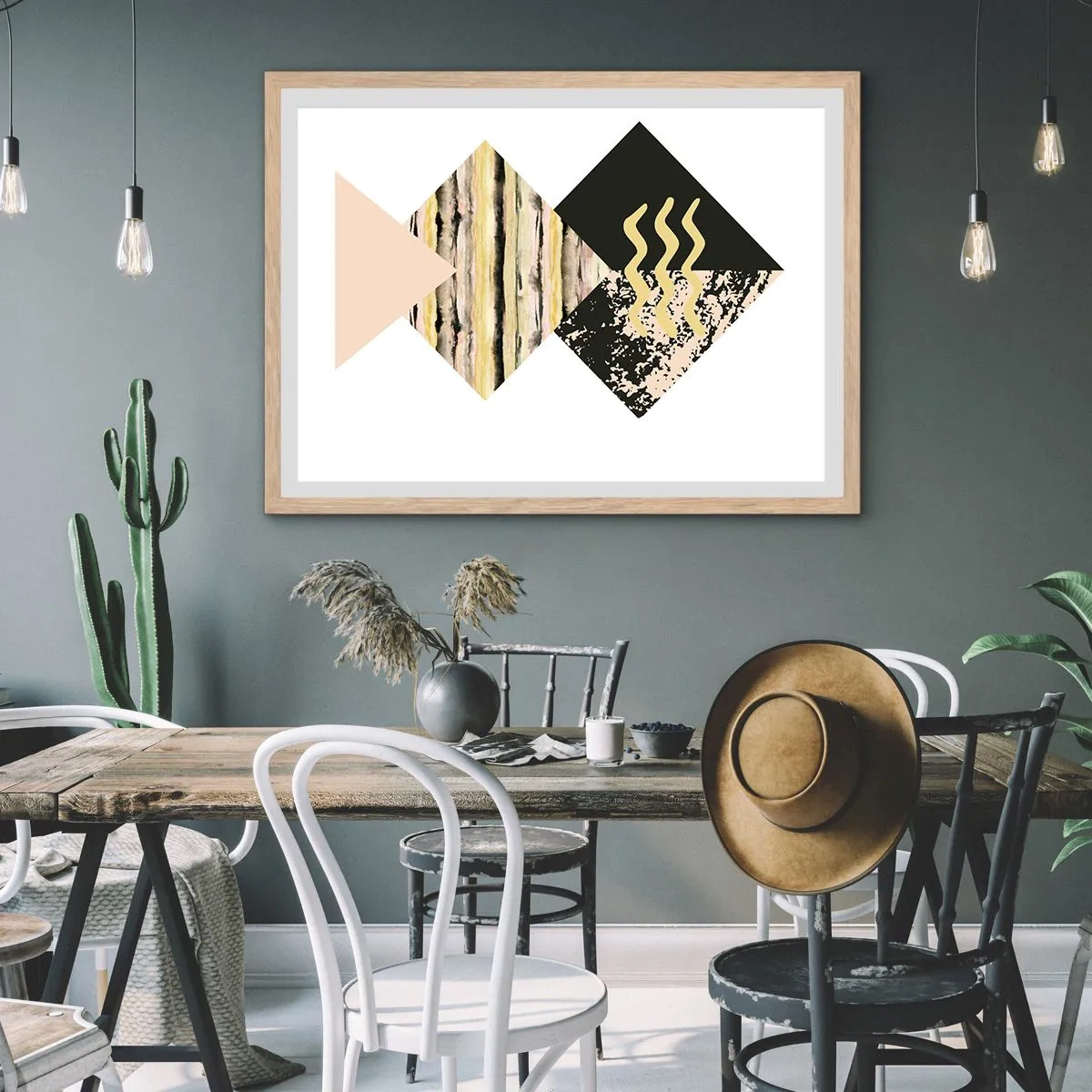 Pôster com moldura de carvalho claro - Não é tão simples assim - 70x50 cm