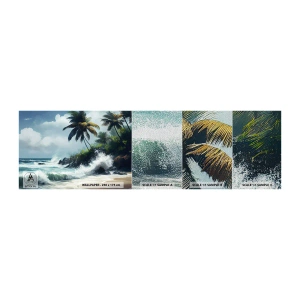 Amostra de papel de parede Premium Sand - Em uma costa tropical - Praia, Tropical, Palma - 100x30 cm