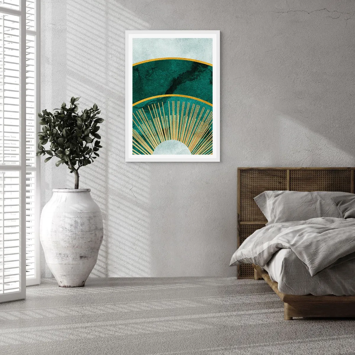 Pôster em moldura branca - Outro sistema solar - 40x50 cm