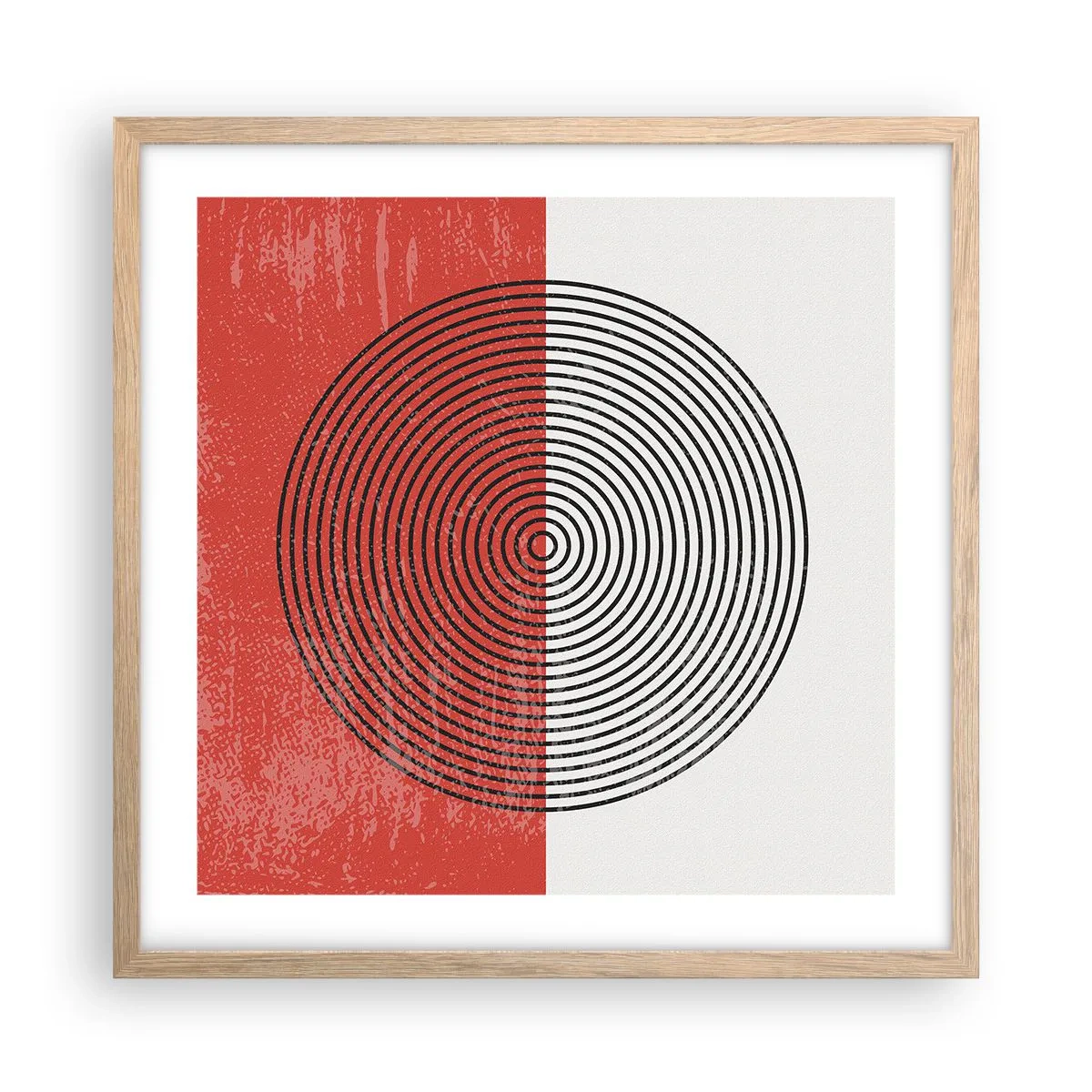 Pôster com moldura de carvalho claro - Direto ao ponto - 50x50 cm