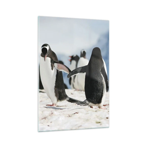 Quadro em vidro - Dança na neve - 70x100 cm