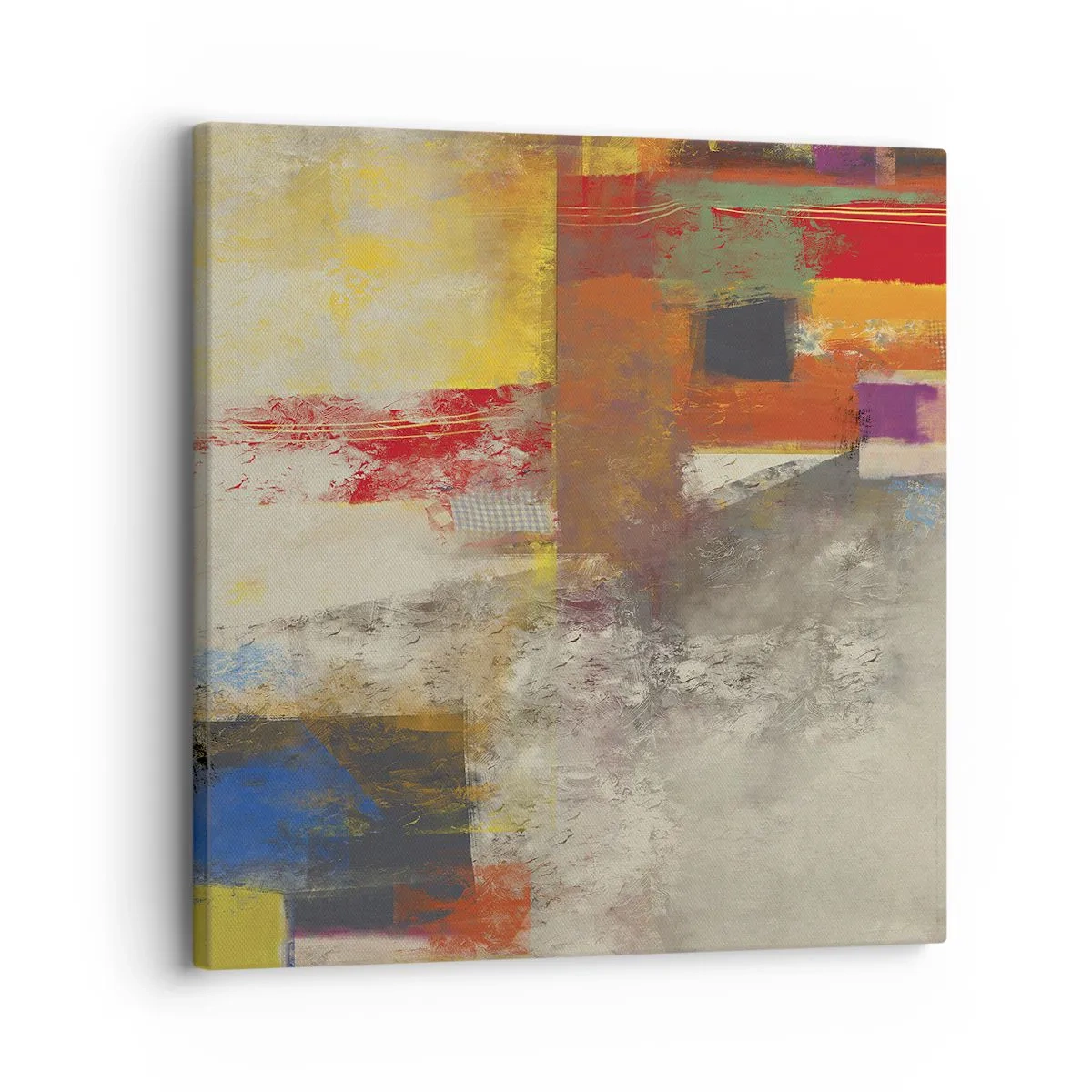Quadro em tela - Geometria das cores - 30x30 cm