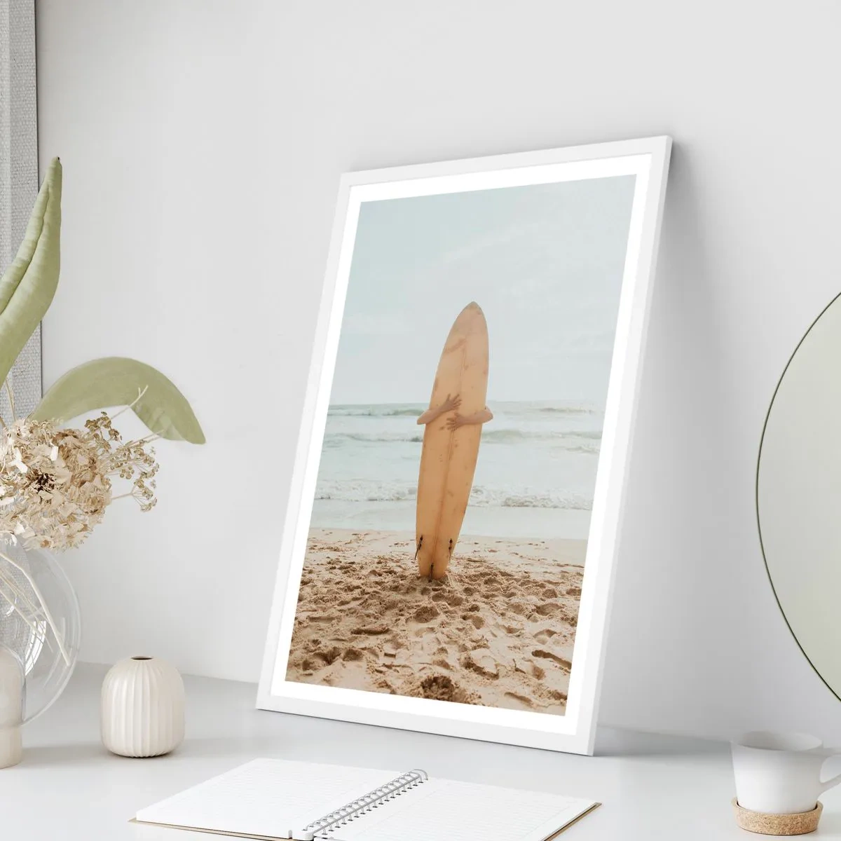 Pôster em moldura branca - Pelo amor das ondas - 30x40 cm