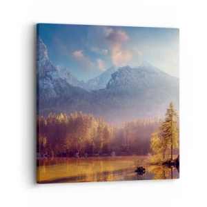 Quadro em tela - Nas montanhas e vales - 30x30 cm