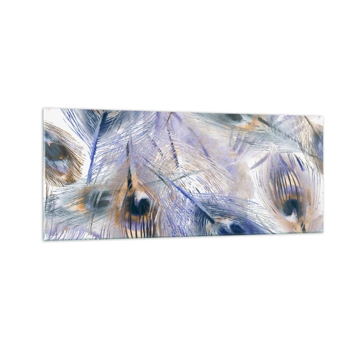 Quadro em vidro - Composição do pavão - 100x40 cm