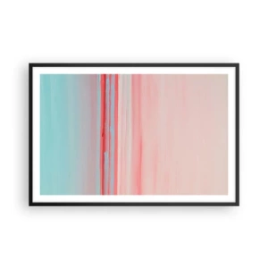 Pôster com moldura preta - Abstração ao amanhecer - 91x61 cm