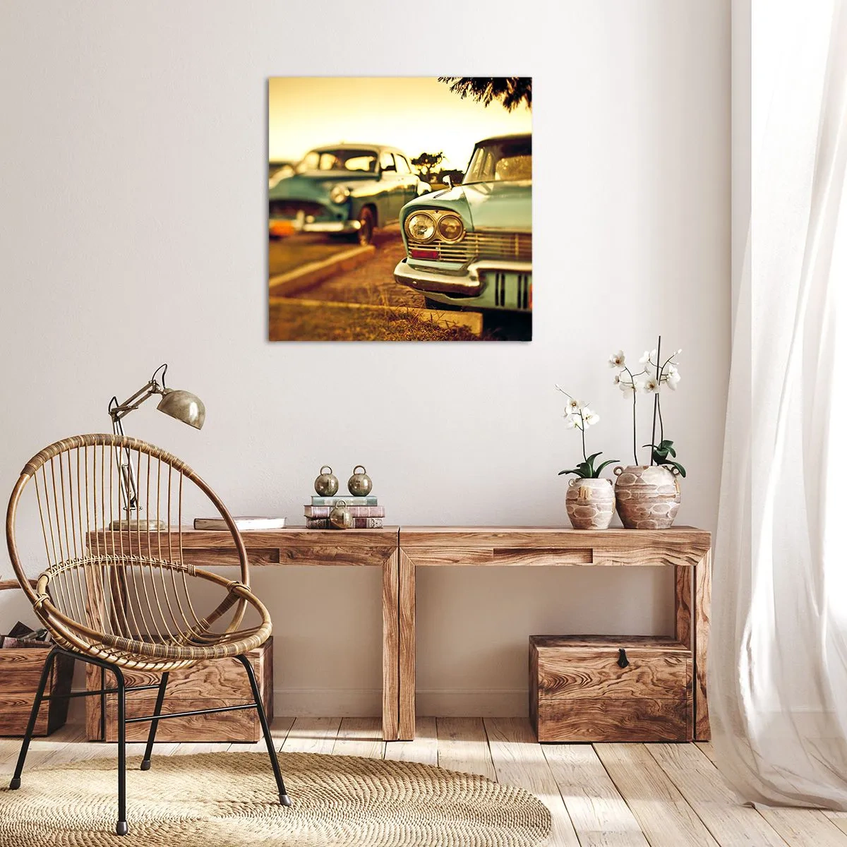 Quadro em tela - Vamos esperar para ver - 30x30 cm