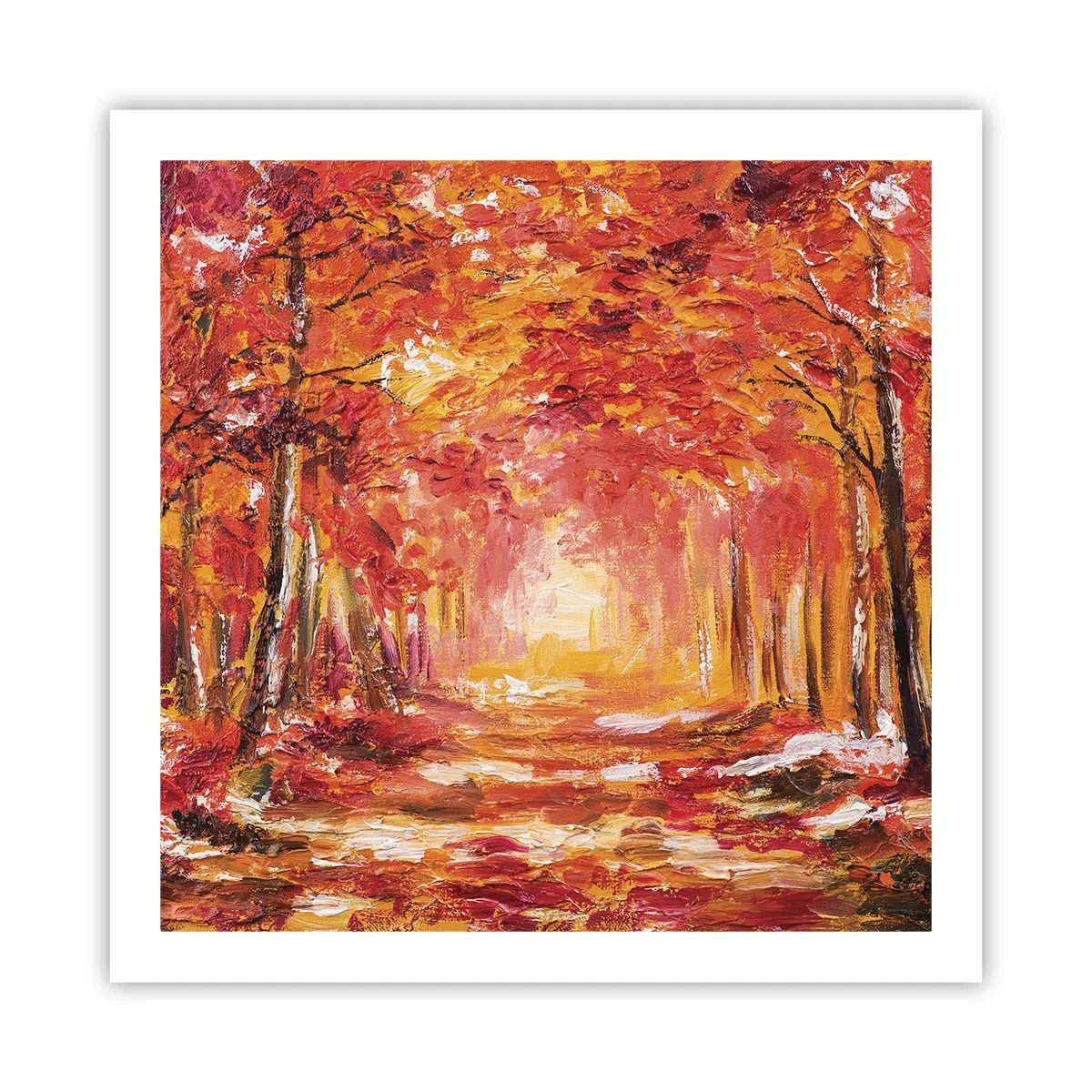 Pôster - Floresta de cobre - 60x60 cm