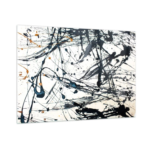 Quadro em vidro - Abstração expressionista - 100x70 cm