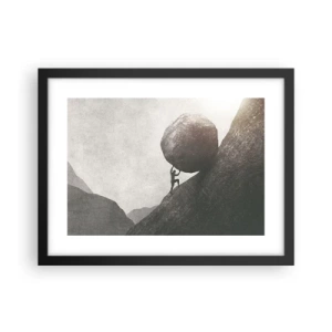 Pôster com moldura preta - Eu creio - 40x30 cm