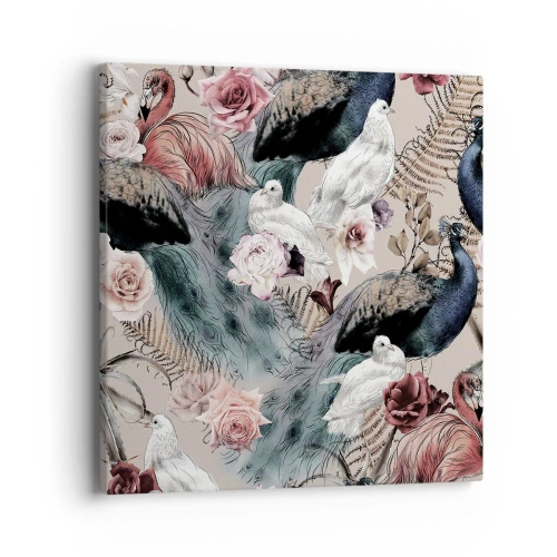 Quadro em tela - No jardim do palácio - 40x40 cm