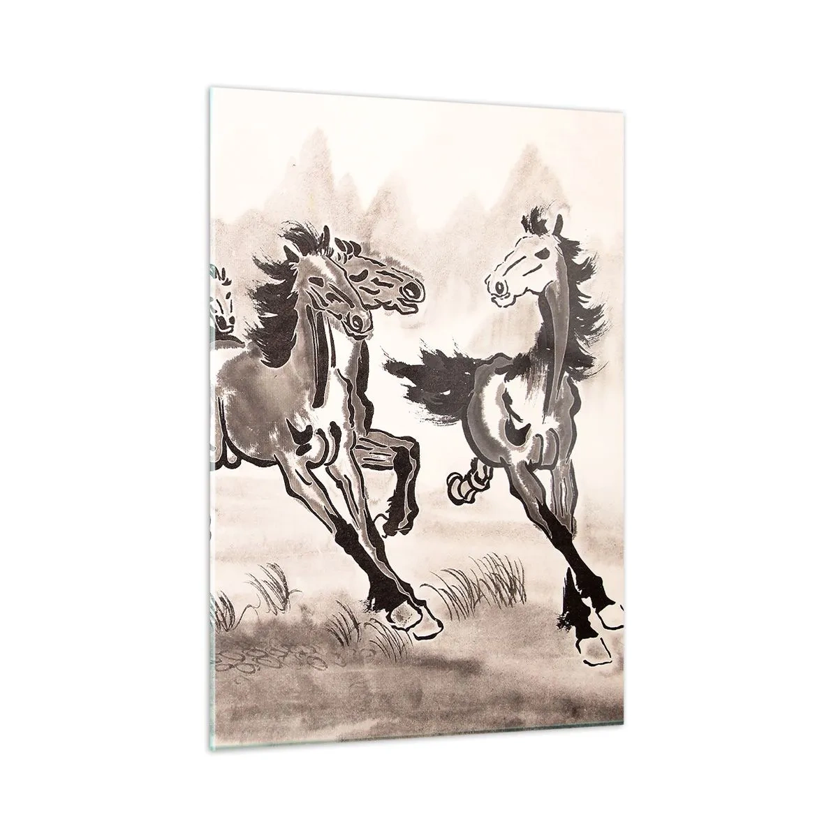 Quadro em vidro - Num galope alegre - 50x70 cm