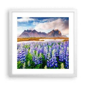 Pôster em moldura branca - Força e severidade ao lado da suavidade - 40x40 cm