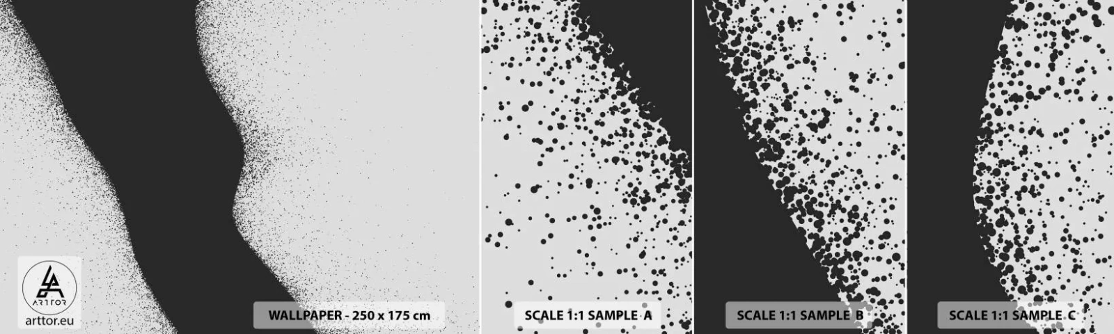 Amostra de Papel de Parede Standard Eco - Equilíbrio suave - Abstração, Pedaço, Minimalismo - 100x30 cm