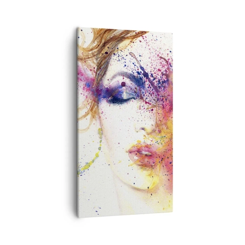 Quadro em tela - Vertigem arco-íris - 45x80 cm
