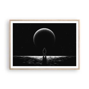 Pôster com moldura de carvalho claro - Cara a cara - 100x70 cm