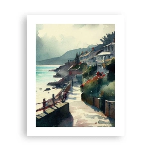 Pôster - Cidade mediterrânea - 40x50 cm