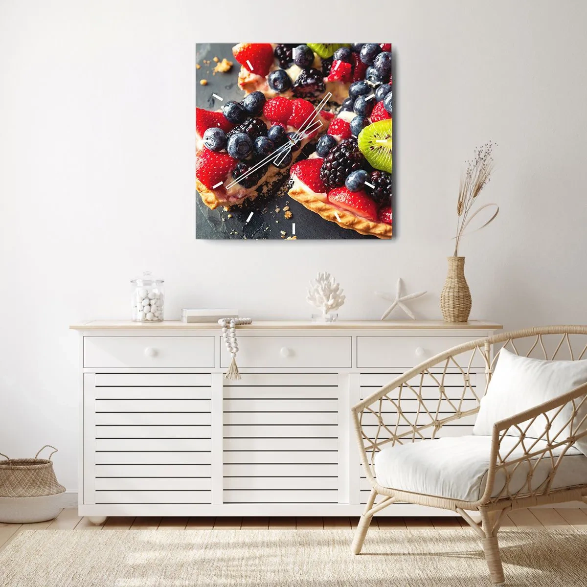 Relógio de parede - Relógio em vidro - Dolce vita! - 30x30 cm