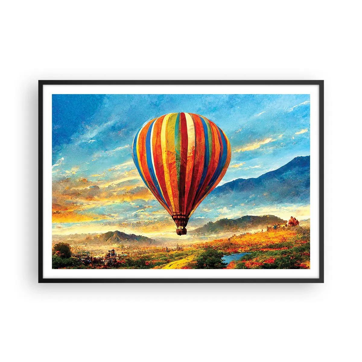 Pôster com moldura preta - Com silêncio enxergas mais - 100x70 cm