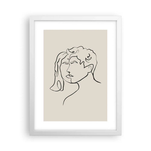 Pôster em moldura branca - E fornou-se a união - 30x40 cm