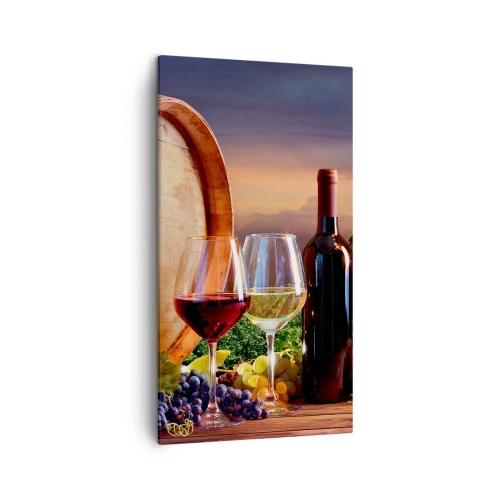 Quadro em tela - Aqui a vida tem um sabor - 45x80 cm