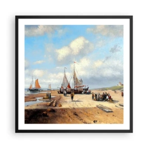 Pôster com moldura preta - Pós-caça bem-sucedida - 60x60 cm