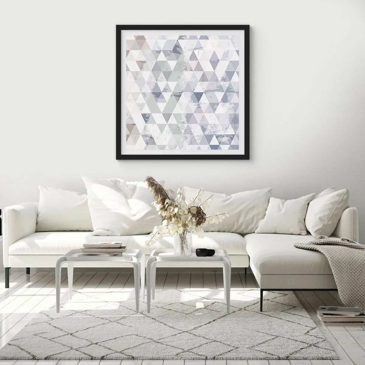 Pôster com moldura preta - Em ritmo para três - 50x50 cm