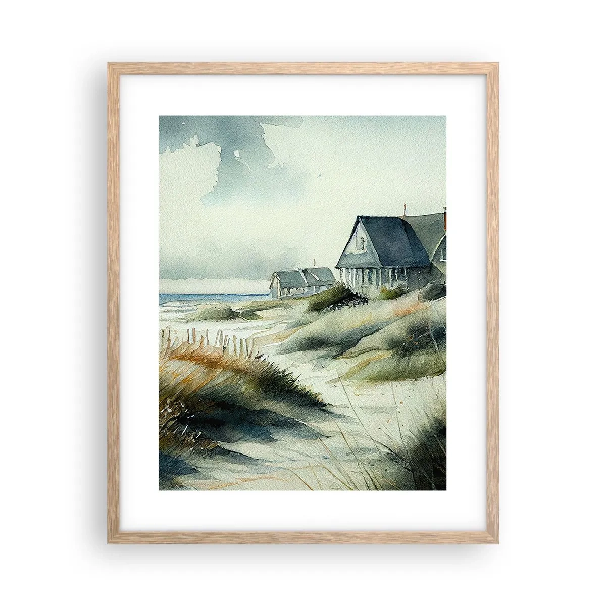 Pôster com moldura de carvalho claro - Longe da agitação - 40x50 cm