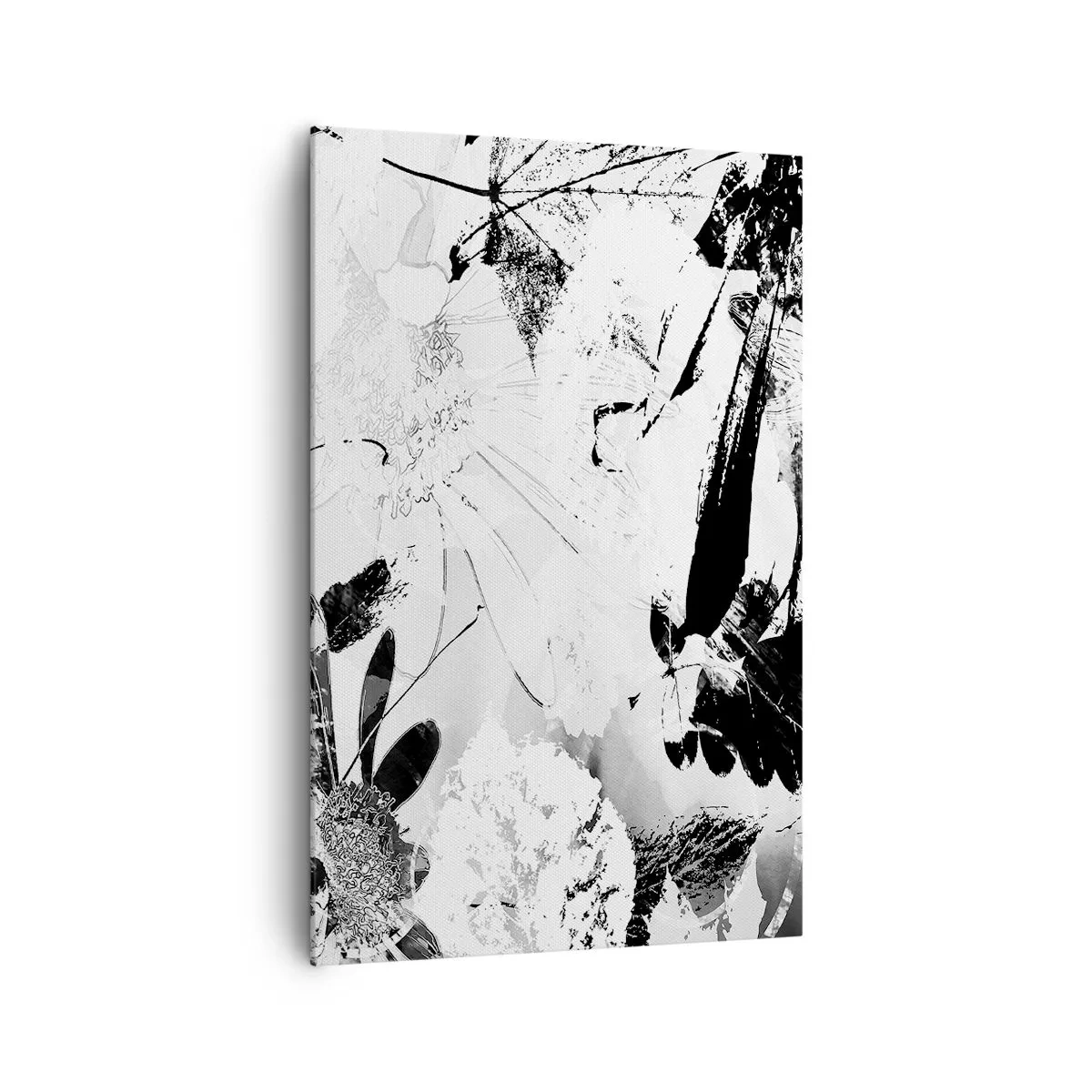 Quadro em tela - Outono a preto e branco - 80x120 cm