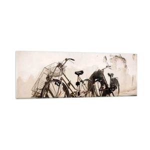 Quadro em vidro - Encanto inesquecível do passado - 90x30 cm