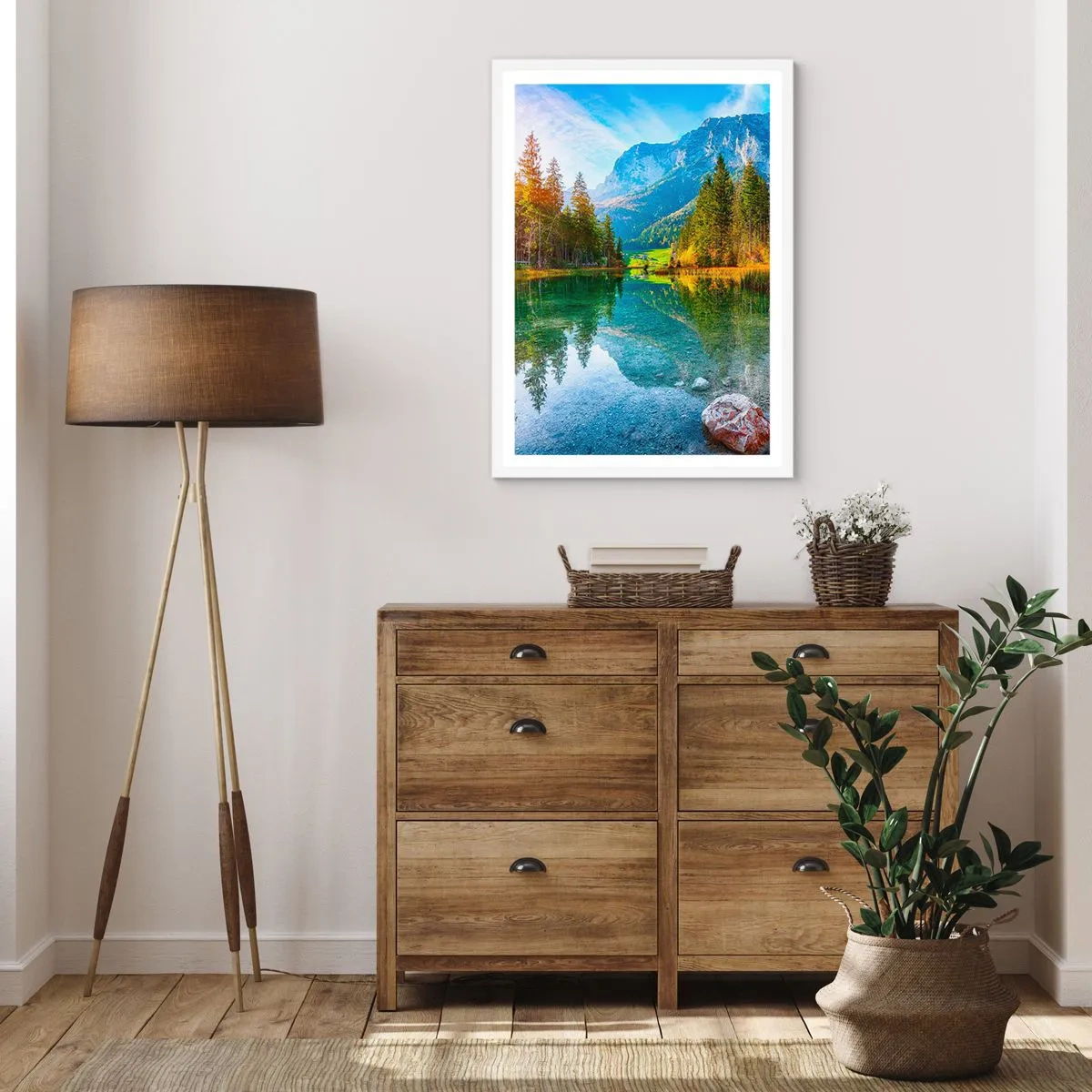 Pôster em moldura branca - A suavidade do outono - 70x100 cm