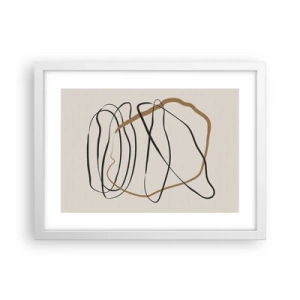 Pôster em moldura branca - Composição – dança em loop - 40x30 cm