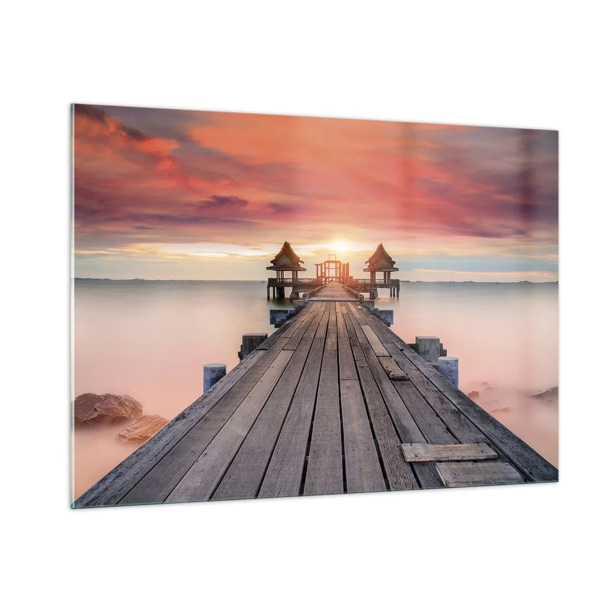 Quadro em vidro - De oeste para leste - 100x70 cm