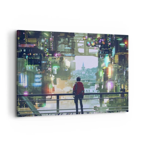 Quadro em tela - Dois mundos - 100x70 cm