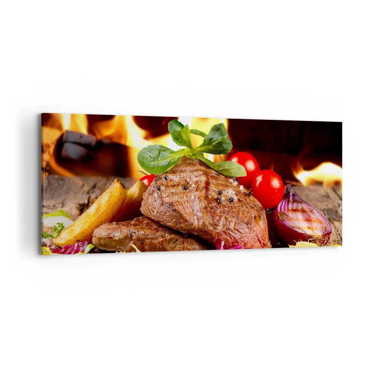 Quadro em tela - Feito com brasas - 120x50 cm