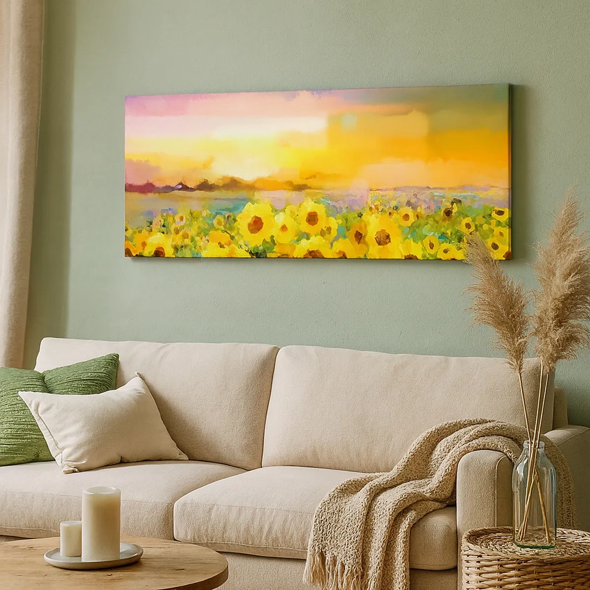 Quadro em tela - O próprio sol desceu à terra - 30x30 cm