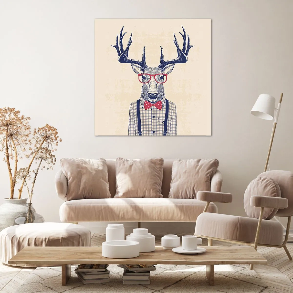 Quadro em tela - Extravagância engraçada - 60x60 cm