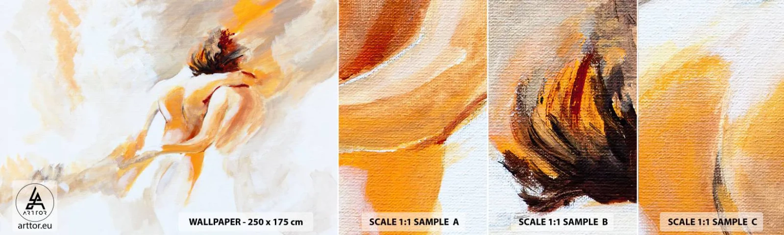 Amostra de papel de parede autocolante Deluxe Sticker - No céu da proximidade - Pedaço, Casal apaixonado, Amor - 100x30 cm