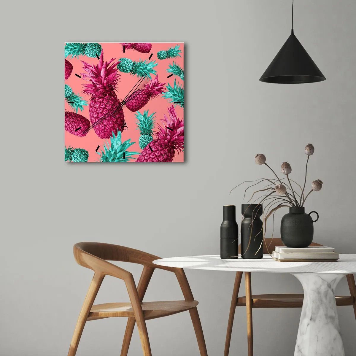 Relógio de parede - Relógio em vidro - A liberdade é doce - 30x30 cm