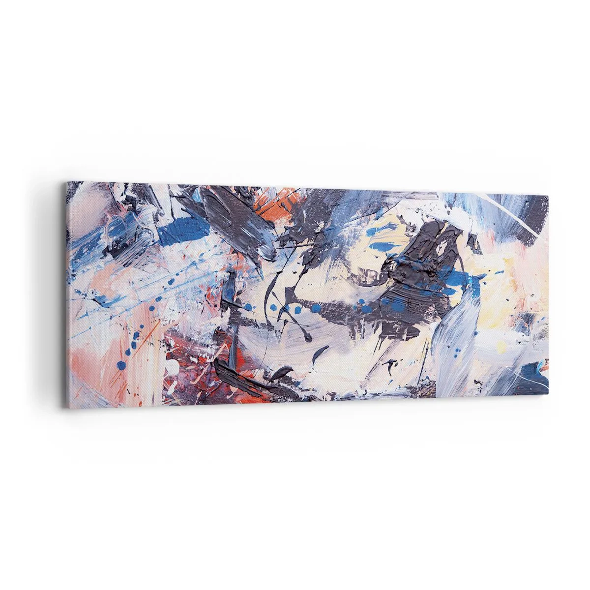 Quadro em tela - Dança louca da abstração - 100x40 cm
