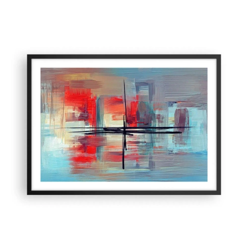 Pôster com moldura preta - Uma paisagem numa dimensão desconhecida - 70x50 cm