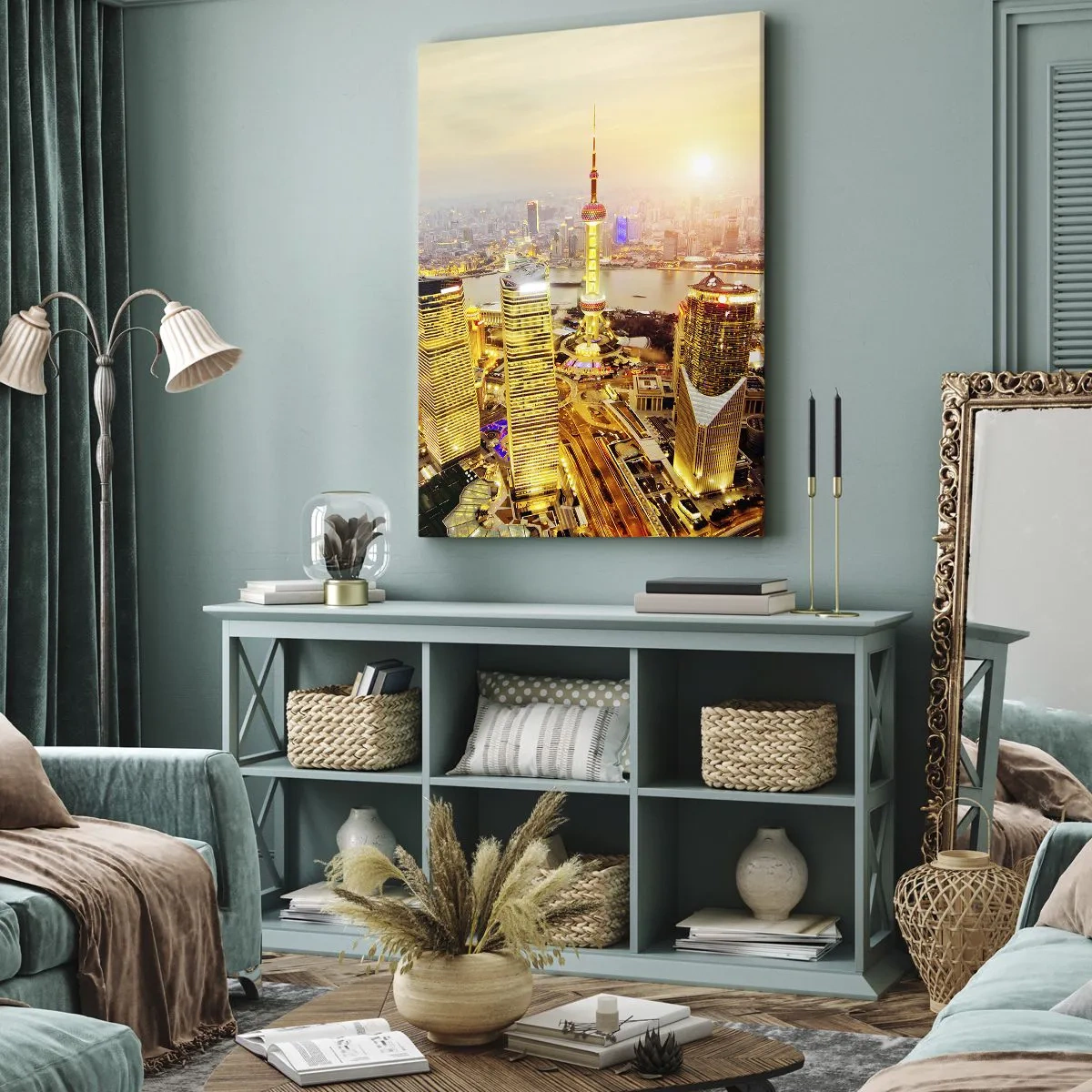 Quadro em tela - Sonho asiático - 45x80 cm