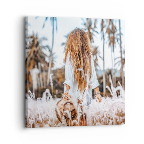 Quadro em tela - Nascida da maciez da relva - 30x30 cm