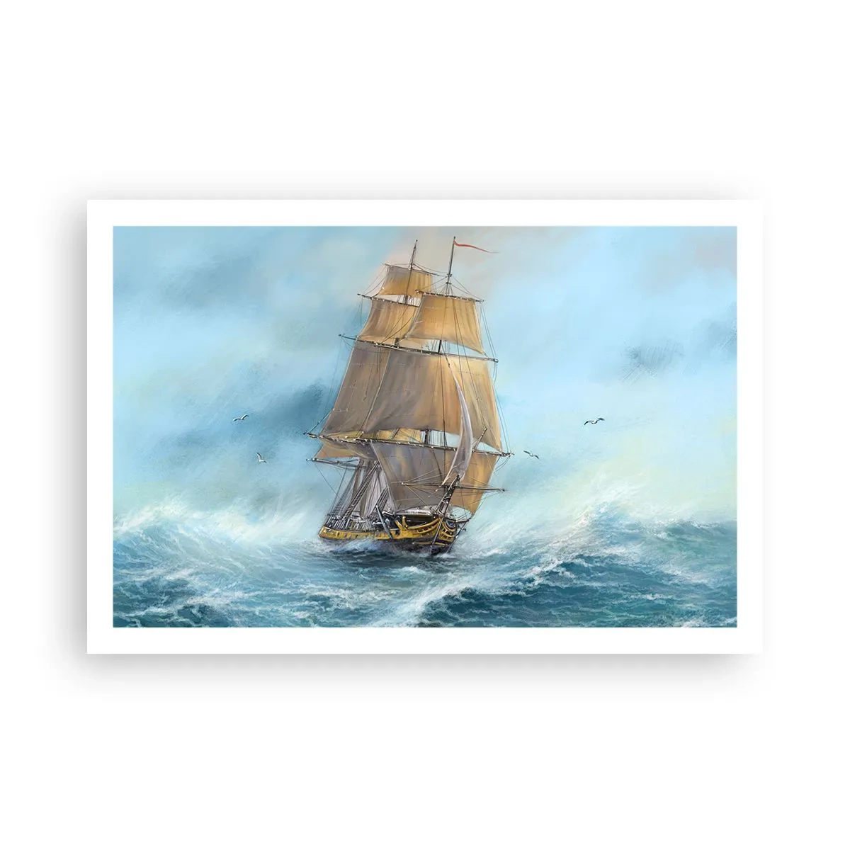 Pôster - Correndo sobre as ondas - 91x61 cm