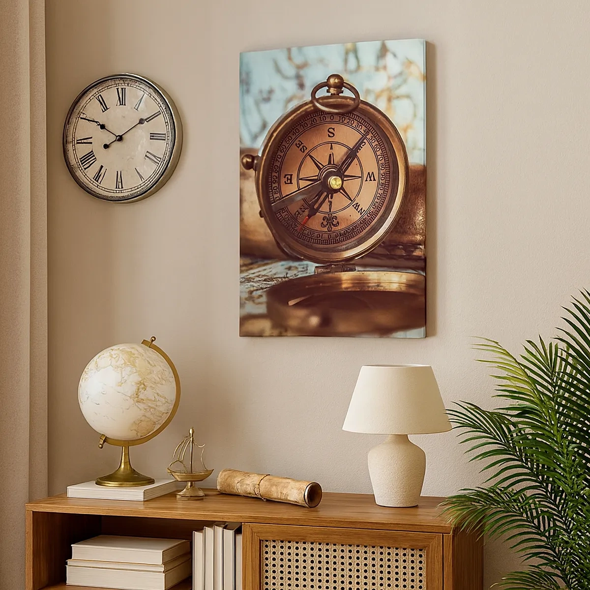 Quadro em tela - Uma aventura pirata no Caribe - 50x70 cm