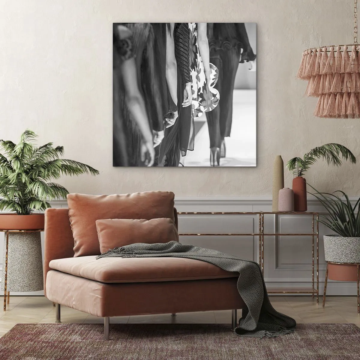 Quadro em tela - Um desfile estiloso - 50x50 cm