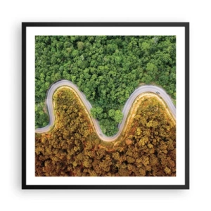 Pôster com moldura preta - Fronteiras e descobertas - 60x60 cm