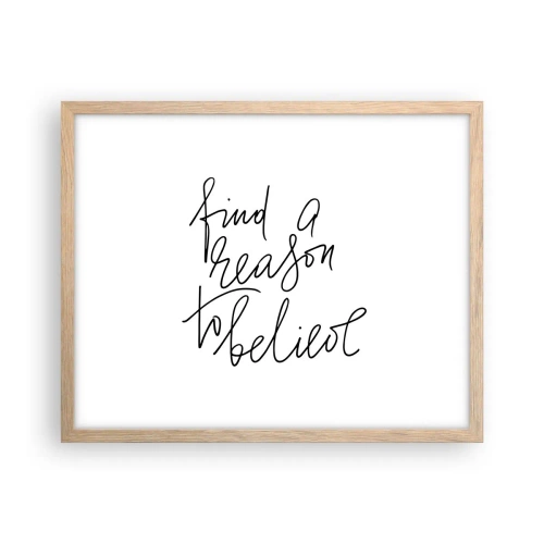 Pôster com moldura de carvalho claro - É possível - 50x40 cm